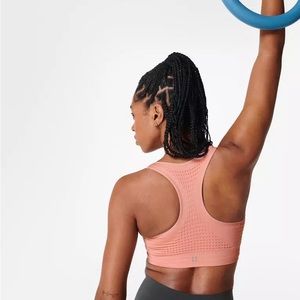 Sweaty Betty Coral Pink stamina Sports bra - small